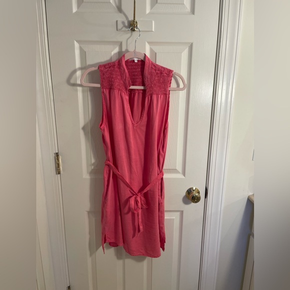 Bella Dahl Smocked Mini Dress in Haviana Pink - Picture 6 of 8